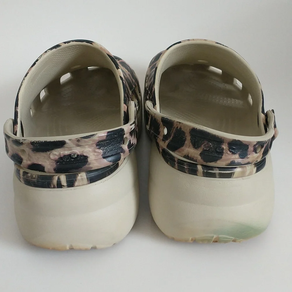 CROCS Platform Animal Print Comfort Clogs - Picture 8 of 12